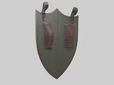 Hangingshielddispla 1 Low-poly 3D model