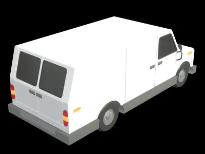 Cartoon van 3D model