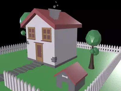Sweet House  Low-poly 3D model