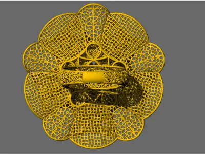 Floral Ring High-Detail Jewelry CAD Model for 3D Printing 3D print model