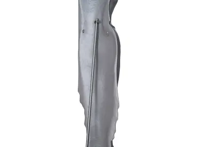 Art Deco Aluminum Sculpture 3D model