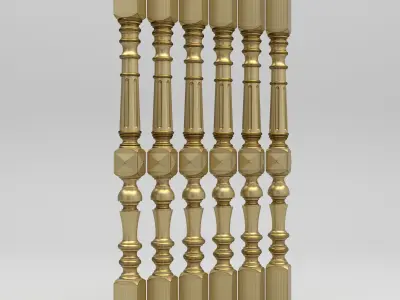 Carved Baluster 3D model purchase