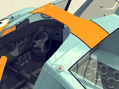 Cartoon Prototype Car Low-poly 3D model