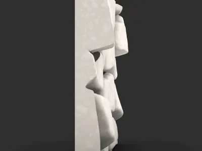 Seamless Irregular Stone Wall 3D print model