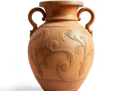 Classic Terracotta Vase model pack Low-poly 3D model