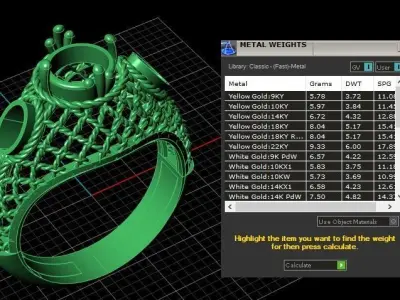 Luxury wedding Diamond ring 3d Printable Model 3D print model