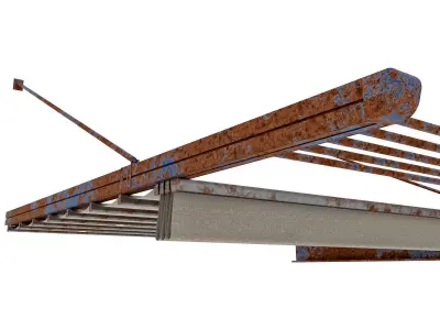 Motorized Pergola 1 worn 3 3D model