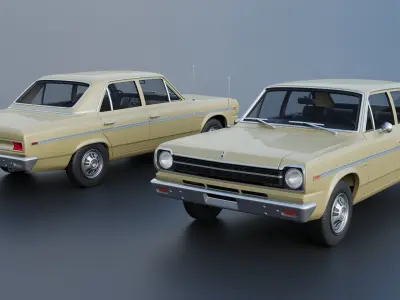 AMC Rambler Four-Door Sedan 1969 3D print model