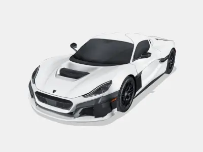 Rimac Nevera 2022 Low-poly 3D model