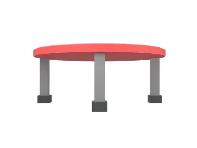 Trampoline v1 004 Low-poly 3D model