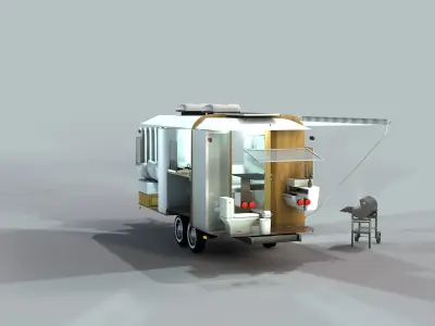 Furnished Trailer 3D model