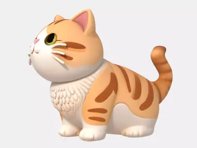 Cartoon Cat 3D model 2