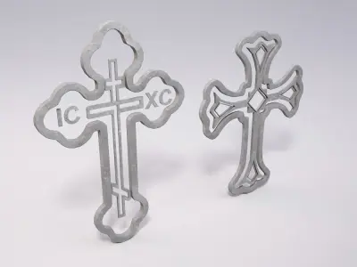 Cross symbols 3d model  Low-poly 3D model