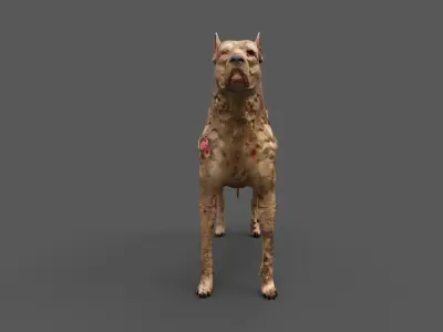 Zombie Dog  Low-poly 3D model