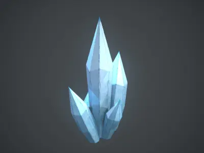 Stylized Crystal Free low-poly 3D model