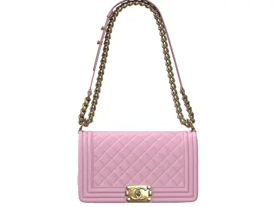 Boy Handbag Pink Leather  Low-poly 3D model