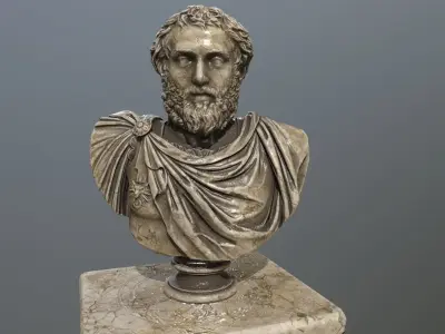 Marcus Aurelius  Low-poly 3D model