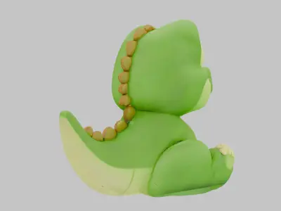 Nile Croc Pet Low-poly 3D model