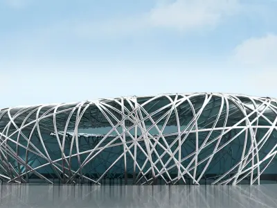 Stadium Facade Parametric Design Grasshopper Rhino Download 3D model