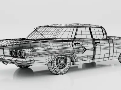 Chevrolet 1960 Impala 3D Model Low-poly 3D model