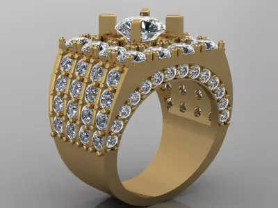 Man Wedding Ring BB 41 3D print model