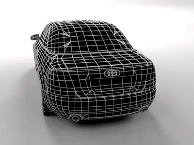 AUDI A4 CABRIO CLOSED LOWPOLY Low-poly 3D model