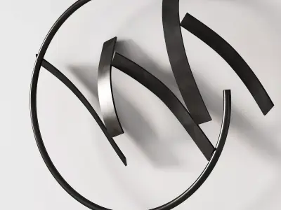 301 decorative wall art 17 metal circle artwork 3D model