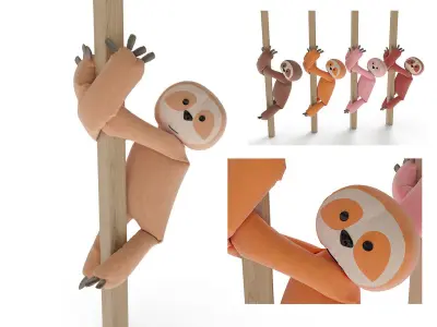 stuffed toy - Sloth 3D model