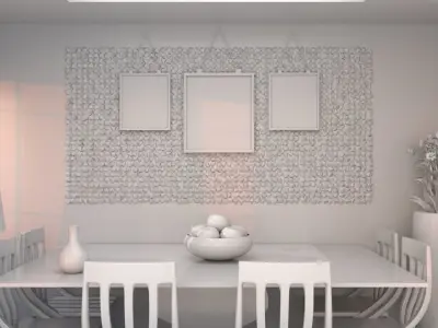 Living Room Low-poly 3D model