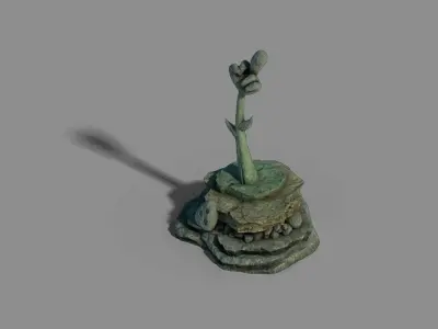 Stone Town Magic Cave - Stone Hand - Middle Finger 01 3D model