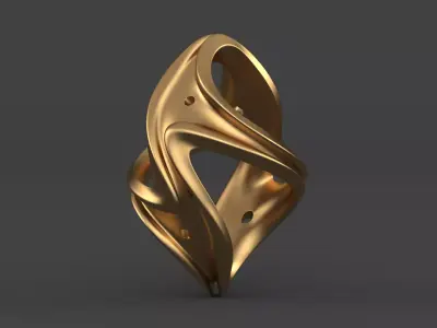 Golden Pendant Free 3D model