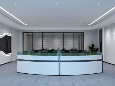 control room 08 Low-poly 3D model