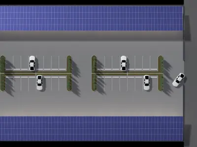 Solar parking layout 25-35 3D model