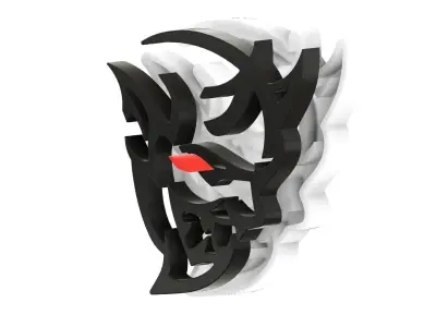 Dodge SRT Demon Big Logo for LED 3D print model