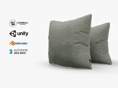 Cushion Granite Denim Low-poly 3D model