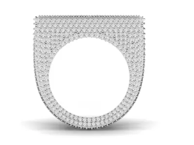 Triangular Pyramid Shape Champions Diamond Ring  3D print model