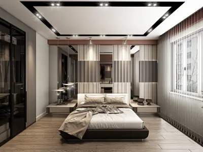 Interior Scene BedRoom Vray 3D model