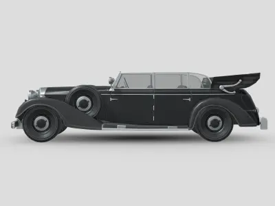 MercedesBenz 770K 1936 Low-poly 3D model