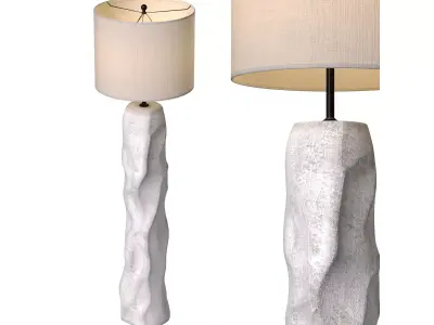 Stone Wabi-Sabi Sculptural Design Japane style Modern Floor Lamp 3D model