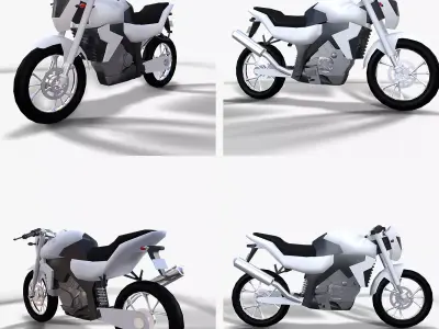 Low Poly Bikes motorcycle Free low-poly 3D model