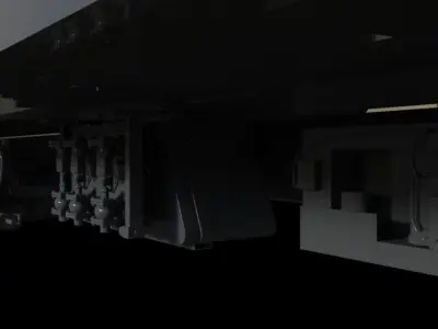 Undercarriage Subway Train 3D model