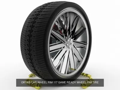ORTAS CAR WHEEL RIM 117-118 GAME READY WHEEL 3D Model Pack