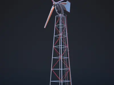 wind turbine Low-poly 3D model