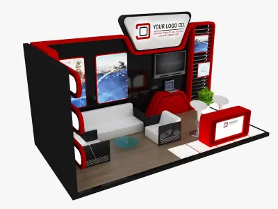 Booth Exhibition Stand a493b 3D model
