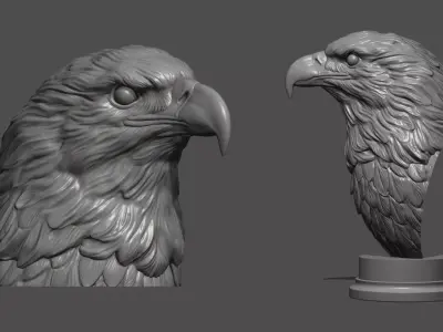 Eagle head 3D print model get