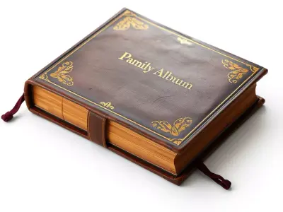 Vintage Leather Family Photo Album Low-poly 3D model