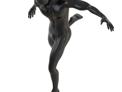 Mannequin soccer player kicks 83 3D model