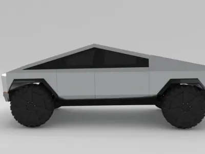 Tesla Cybertruck 3D model Low-poly 3D model