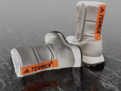 ADIDAS TERREX 3D WINTER BOOTS Low-poly 3D model