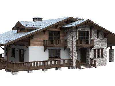 Chalet style cottage 3D model